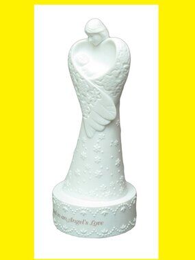 Roman Lace Illusions Angel Holding Baby Musical Figurine 9 1/2" tall 42424